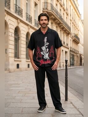 FENDER EMBROIDER GUITER SHIRT